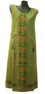 インド綿エプロンドレス　刺繍